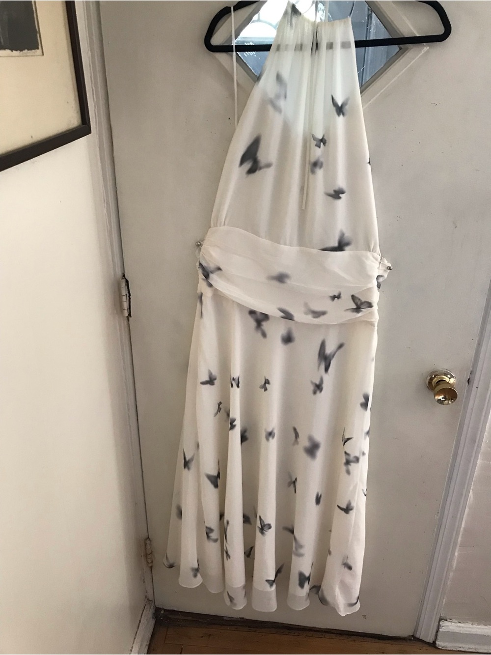 Zara BUTTERFLY MAXI fully lined maxi dress with open back